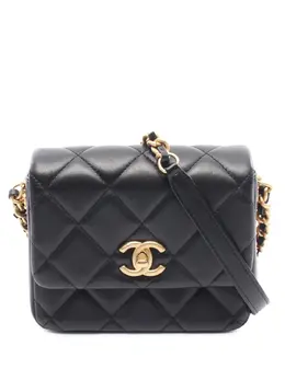 CHANEL Pre-Owned: Чёрная сумка через плечо 
