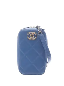 CHANEL Pre-Owned: Голубая сумка через плечо 