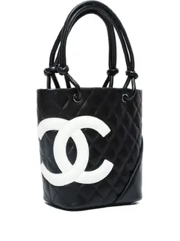 CHANEL Pre-Owned: Чёрная сумка-шоппер 