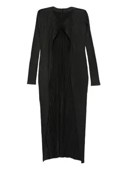 Pleats Please Issey Miyake: Чёрный кардиган 