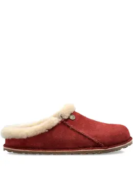 Birkenstock: Бордовые сабо 
