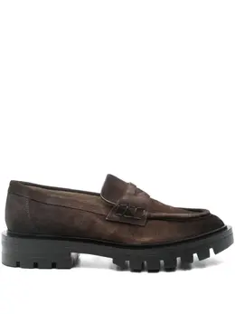 Santoni: Тёмные лоферы 