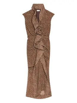 DRIES VAN NOTEN: Платье с оборками 