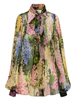 Oscar de la Renta: Многоцветная блуза 