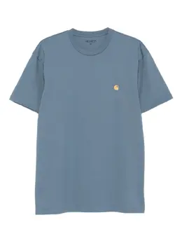 Carhartt WIP: Голубая футболка 