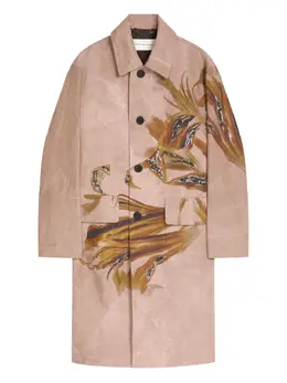 DRIES VAN NOTEN: Пальто с растительным принтом 