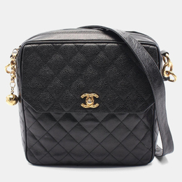 Chanel: Чёрная сумка через плечо 