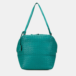 Bottega Veneta: Голубая сумка  Intrecciato