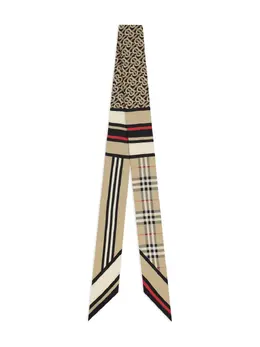 Burberry: Бежевый шарф 