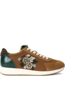 Kurt Geiger London: Коричневые кроссовки 