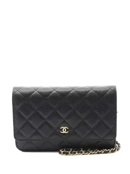 CHANEL Pre-Owned: Чёрный кошелёк 