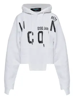 DSQUARED2: Белая толстовка  Icon