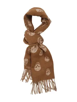 Alexander McQueen: Шарф  Skull с принтом