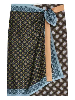 DRIES VAN NOTEN: Шёлковая юбка 
