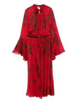 Max Mara: Платье с растительным принтом 