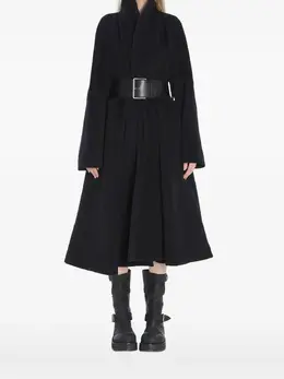 Balenciaga: Кожаное пальто 