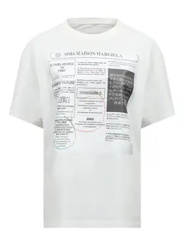 MM6 Maison Margiela: Белая футболка 