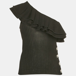 Balmain: Чёрный топ 