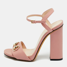 Gucci: Розовые сандалии  GG Marmont