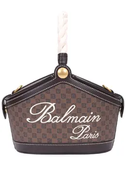 BALMAIN: Сумка с принтом 