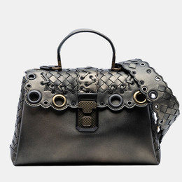 Bottega Veneta: Коричневая сумка  Intrecciato