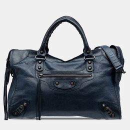 Balenciaga: Синяя сумка  Classic City