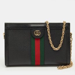 Gucci: Чёрная сумка  Ophidia