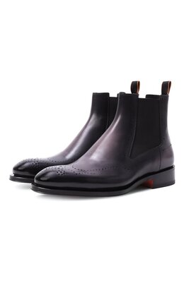 Santoni: Серые ботинки  Carter