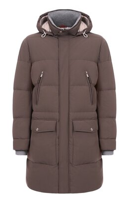 Brunello Cucinelli: Коричневый пуховик 