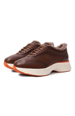 Santoni: Коричневые кроссовки 