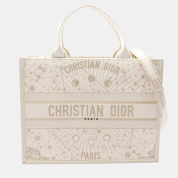 Dior: Белая сумка-шоппер 