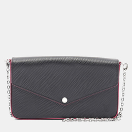 Louis Vuitton: Чёрная сумка  Pochette