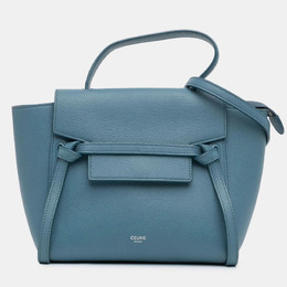 Celine: Голубая поясная сумка 