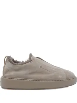Santoni: Светлые кроссовки 