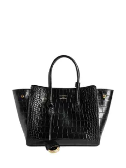 Balenciaga: Чёрная сумка-шоппер 