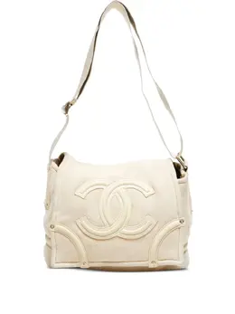 CHANEL Pre-Owned: Бежевая сумка через плечо 