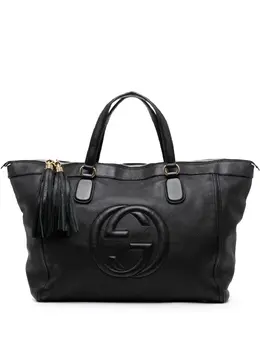 Gucci Pre-Owned: Чёрная сумка-шоппер 