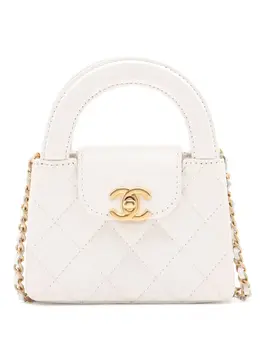 CHANEL Pre-Owned: Белая сумка-шоппер 