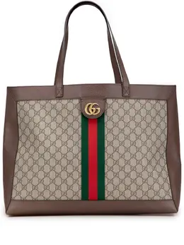 Gucci Pre-Owned: Коричневая сумка-шоппер 