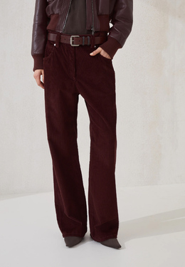 BRUNELLO CUCINELLI: Бордовые брюки 