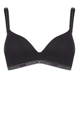 EMPORIO ARMANI Underwear: Чёрный бюстгальтер 