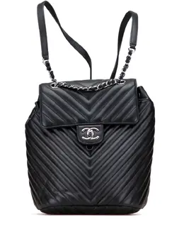 CHANEL Pre-Owned: Серебристый рюкзак 
