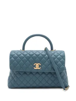 CHANEL Pre-Owned: Голубая сумка на руку 