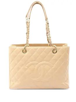 CHANEL Pre-Owned: Коричневая сумка-шоппер 