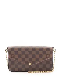 Louis Vuitton Pre-Owned: Коричневая сумка через плечо 