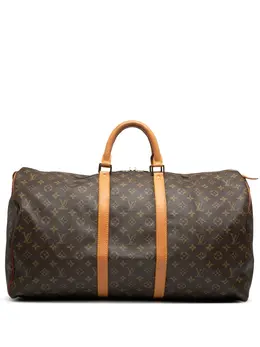 Louis Vuitton Pre-Owned: Коричневая дорожная сумка 