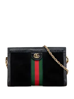 Gucci Pre-Owned: Чёрная сумка через плечо 