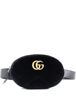 Gucci Pre-Owned: Чёрная поясная сумка 