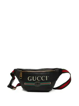 Gucci Pre-Owned: Чёрная поясная сумка 