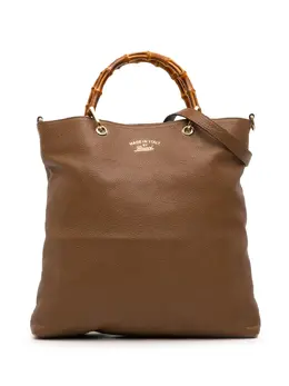 Gucci Pre-Owned: Коричневая сумка-шоппер 